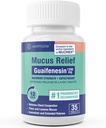 WELMATE - Guaifenesin 1200mg (35 정제) - Mucus 기복 - 기대 - 기침 & 감기 - 12 Hr 지원 - 장시간 방출 Bi-Layer 정제 - 상부 약물