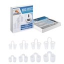 Nose Vent Sinus Relief Dilator (Pack of 8 다양한 크기) - Nasal Snorers에 대한 간단한 솔루션 - 평화로운 밤의 수면을 즐길 수있는 재사용 가능한 소노 장치 - Mobi Lock