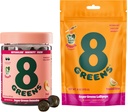 8Greens 매일 녹색 Gummies와 롤리팝, 에너지 & 면역 지원, 글루텐 자유로운, 비 GMO, 인공적인 색깔 & 풍미 없음