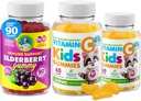 DR. MORITZ 비타민 C Gummies와 어린이와 성인을위한 Elderberry Gummies - 유아를위한 Immune 지원 낮은 수거 Chewable Gummy 비타민 - 채식 젤라틴 무료 어린이 다이어트 보충
