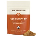 Real Mushrooms Cordyceps 버섯 분말 - 유기 Cordyceps 분말 버섯 에너지 및 웰빙 지원 - Beta Glucans의 풍부한 - 비 GMO, Vegan Supplement, 60 서빙
