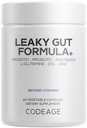 Codeage 누설 Gut 보충교재, L 글루타민, N 아세틸 글루코사민, Probiotic, Butyric 산, Polyphenols, Quercetin, DGL, Marshmallow 뿌리, Berberine, BioPerine, Cinnamon, Vegan, 비 GMO, 60의 캡슐