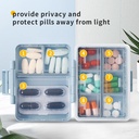2 팩 9 Compartments 여행 알약 조직자 상자 방습 소형 알약 상자 약 Vitami를 위한 매일 알약 홀더 콘테이너
