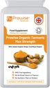 유기농 심황 쿠르쿠민 720mg - 120 캡슐 | 유기농 심황과 검은 후추 캡슐 고강도 | Vegan & Vegetarian Turmeric 보충제