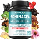Echinacea 추출 캡슐 Echinacea, Goldenseal 루트, Elderberry 및 더 많은 - 120 4 개월 공급 캡슐