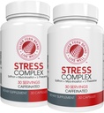 Silver Fern Stress Complex Supplement - Caffeine - Sleep, Worry, Mood & More - Saffron Supplements, L-Theanine Supplement 및 Myo-inositol - 자연적 스트레스 완화 보충 (팩 o 2)