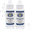 Cell Oxygenator 1 Fl Oz Bottle(Pack of 2), Liquid Oxygen Drops Daily Nutritional Supplement for Greater Immune System, Trace Minerals and Amino Acids for Athletes Sport