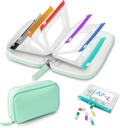 A7-L Water-Proof Pill 파우치 세트, 대형 알약 주최자, BPA 무료, A7-L Pill Loose-Leaf Storage with Color-Coded Medicine pouches, 재사용 가능한 여행 의학 주최자, 지퍼가 달린 알약 주최자 주간