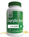 건강 목 영양 Caprylic 산 600mg 200 Softgels | 순수 1g MCT 오일의 C8 Octanoic 산 | Non-GMO & Soy Free | 건강한 소화 및 감염 건강 지원 | Keto Friendly