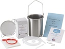 PureLife Coffee Enema Kit- Made in USA - 모든 필요한 키트 - 2 Qt USA 스테인레스 스틸 Enema Enema 물통 - 실험실 테스트 유기 Enema 커피 - 금형, Fungus, Mycotoxin 무료 - 1 파운드 - 커피 스트레이너