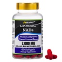 Nikoni Liposomal NAD+ 2000 mg TMG와 Pterostilbene, 건강한 시효 60 Softgels를 지원합니다