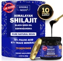 순수한 Himalayan Shilajit 유기 수지 보충교재, 까만씨 기름 & Ashwagandha, 에너지, 면제, 78% Fulvic 산, 87+를 가진 남자 & 여자를 위한 Shilajit 추적 무기물, 400mg