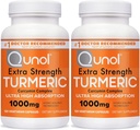 Qunol Turmeric Curcumin 캡슐, 1000mg 여분 힘 보충교재, 특허가 주어진 수성 기술, 까만 고추를 가진 Turmeric Curcumin에 대안, 240의 Veggie 캡슐