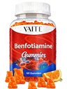 45mg L-Leucine 보충교재를 가진 Benfotiamine 320mg Gummies: 남자와 여자를 위한 근본적인 비타민 B1 복합체, 비 GMO, Vegan & 글루텐 자유로운 - 지원 대사, 에너지 & 신경계 건강
