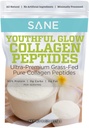 SANE MD - Youthful Glow Vital Collagen Powder - 유기 잔디 Fed Bovine Hydrolyzed Collagen Peptides Powder for Hair, 손톱, 피부 및 관절 건강 - NSF 인증 - 37 서빙
