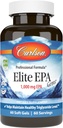 Carlson - Elite EPA Gems, 1000 mg EPA Fish Oil, Wild-Caught, Norwegian Fish Oil Supplement, Sustainably Sourced, 도움은 건강한 Triglyceride 수준을 유지, 60 Softgels