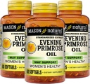 MASON NATURAL 저녁 Primrose 오일 Softgels, 3 개월 공급, 5 월 지원 여성 Healh, 3 팩 (병당 1 개월)