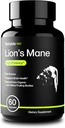 주목할만한 선택 Lion's Mane Mushroom Supplement | 20:1 Extract | 프리미엄 인증 | 유기농 | 실험실 테스트 | 순수 성분 (1 병 / 1 개월 공급)
