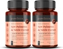 2-Pack Triple Strength Saw Palmetto & Nettle Root – 180 Tablets | 160mg의 4149mg Saw Palmetto Extract (85-95% Fatty Acid), 30mg Nettle Root, 649mg 칼슘 | 6 개월 공급 | 전립선 지원