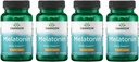 Swanson Melatonin - 초본 보충 - 수면과 휴식 - (120 캡슐, 3mg 각) 4 팩