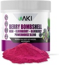 AKI Berry Bombshell - Acai, Elderberry & Blueberry Blend (5.3oz/150g) - 영양, 맛과 편리한 Superfood 만들기에 이상적인 Berries를 함께 가져옵니다 - Vegan 친절하고 글루텐 무료