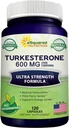 aSquared 영양 Turkesterone 보충교재 600mg - 120의 캡슐 - Ajuga Turkestanica 추출물 분말 - Turkesterone 보충교재 복잡한 알약 - 자연적인 정립