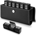 BUG HULL 3x a Day Pill 주최자 와 PU 케이스 - 주간 여행 약 상자 3 시간 하루