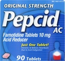 Pepcid AC 본래 힘, Heartburn 예방 & 기복, 90 ct를 위한 10 mg Famotidine