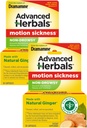 Dramamine Motion Sickness Relief, Non-Drowsy, Ginger, 18 Ct와 자연. (팩 2)