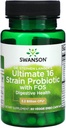 Swanson Dr. Stephen Langer의 공식 - 자연적인 Probiotic w/Prebiotic FOS - 캡슐 당 Digestive 지원 w/3.2 Billion CFU를 승진시키는 16 긴장 보충교재 - (60의 Veggie 캡슐)
