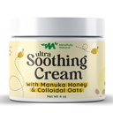 Ultra Soothing Colloidal Oatmeal Cream with Manuka Honey - 아이들과 성인을위한 Eczema 크림 - 자연과 유기 성분을 가진 건조한 & Itchy 피부 기복을 위한 스테로이드 자유로운 반대로 Itch 로션