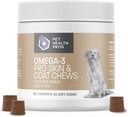 개를위한 오메가 비트 - 오메가 3 지방산과 비타민 E를 함유 한 Chewable Fish Oil Supplement - 합동 건강 및 피부 & 외투 건강 - 60 조사