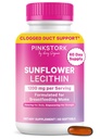 핑크 Stork 해바라기 Lecithin 보충 - 1200 밀리 그램을 위한 Cl에 의하여 기록되는 우유 덕트 - 대량 엄마를 위한 Breastfeeding 필수 - 지원 Breast 우유 교류 - 60 Softgels