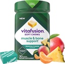 Vitafusion 연약한 Chews 근육 & 뼈 지원 (1), 뼈 & 근육 지원을 위한 성숙한 Chewable 비타민 D, 개인적으로 감싸이는, 열성 Fusion 풍미, 30 Chews, 30 일 공급
