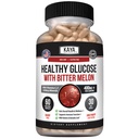Kaya Naturals Bittermelon 보충교재를 가진 건강한 Gluco | 건강한 수준 및 기능, 20의 허브 비타민 및 무기물, 알파 Lipoic 산, 계피, 비타민 C & E의 비 GMO (60 조사)를 지원하십시오