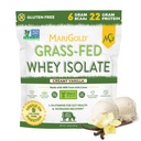 MariGold Grass-fed Whey Protein Isolate Powder - 크림 바닐라 맛 - 1 Lb Bag | 100 % 순수, 냉면, 마이크로 필터링, Undenatured, Non-GMO, rBGH 무료, Soy Free, 글루텐 무료, 락토스 무료