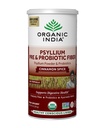 ORGANIC INDIA Psyllium Husk 파우더 - Pre & Probiotic Fiber Supplement, 전체 Psyllium Husk 섬유 보충, USDA 인증 유기, Vegan, 글루텐 무료 - Cinnamon, 10 Oz