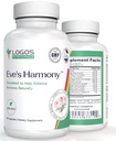 Eve's Harmony Menopause 보충교재, Soy Isoflavones, Black Cohosh & Red Raspberry, Non-GMO Natural PMS & Menopausal Symptom 지원, 60 캡슐을 가진 여성을 위한 호르몬 지원
