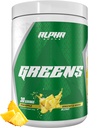 Alpha Supps - Alpha Greens Supplement | 과일 및 야채 슈퍼 푸드 분말 | 40 개 천연 식물 기반 성분 | Prebiotic & Probiotic Digestive Support Blend - 30 인분 (Pineapple)