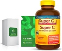 Super C with Vitamin D3 & 아연 200 Tablets with Exclusive A to Z - 더 나은 Ligth & 봄 가이드 (2 항목)