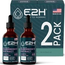 E2H Elderberry Syrup – 유기 엘더베리 추출물의 강력한 산화 방지제 보충 – 아이를 위한 Sambucus Elderberry Syrup & Immune 지원을위한 성인 | Non-GMO, Vegan (2 병)