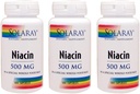 Niacin 500mg Solaray 100 VegCaps (3 팩)