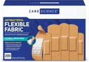 Care Science Fabric Adhesive Bandages, 200 ct Bulk Assorted Size | 처음에는 유연한 + 통기성 보호 및 부상 치료