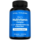 Vital Vitamins Men's Multivitamin Complex - 필수 아미노산 및 마카 뿌리로 만든 - 비타민 A, C, E, B6, B12, D3 및 남성 성능 혼합 - 매일 남성 Multivitamin - 60 캡슐
