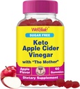 WellYeah Sugar Free Apple Cider Vinegar Gummies | 500 mg | Keto ACV Gummies | 어머니와 함께 Apple Cider Vinegar | Vegan, Non GMO | 60 개