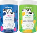 Bellway Super Fiber Powder + Fruit, Sugar Free Organic Psyllium Husk Powder Fiber Supplement for Regularity, Bloating Relief & Gut Health, Non-GMO, 혼합 Berry & Lemon Lime