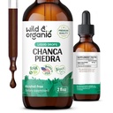 Wild & Organic Chanca Piedra Liquid Extract Drops - Kidney Stone & Gallbladder Support - Urinary Tract Well-Being을위한 초본 Tincture - Vegan, Sugar & Alcohol-Free - 2 fl oz