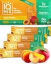 IQMIX Hydration Electrolyte Powder – 4in-1 Formula for Hydration, Mental Clarity, Mood 및 Recovery – Sugar-Free 음료 혼합, Keto, Magnesium L-Threonate, Lion’s Mane – 20 Count Peach Mango