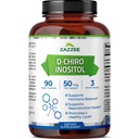 Zazzee D-Chiro-Inositol, 캡슐 당 50 mg, 90 Vegan 캡슐, Myo-Inositol와 함께 40 : 1 비율, 3 개월 공급, 100 % 채식, 비 GMO