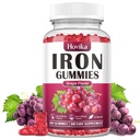 여자 & 남자를 위한 철 Gummies 보충교재, 비타민 C, B12, 철 결핍 Grape 풍미, Vegan, 60 Gummies를 위한 Folate Blood 건축업자 & 에너지 지원